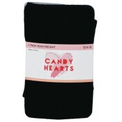 Wholesale - 1pk GIRLS BLACK HWT RIB SOCKS SIZE 4-6, UPC: 730838918382